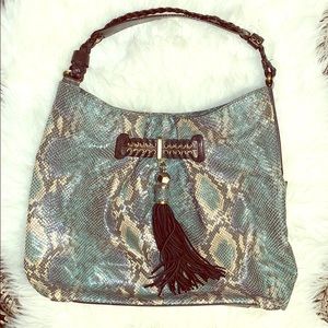 Rafe New York Zani Printed Python Hobo bag